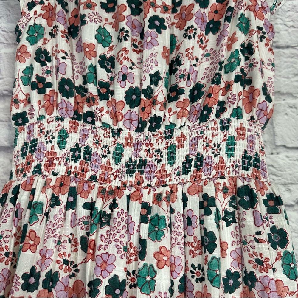 Cleobella Floral Midi Dress in Pink, Green and White - Picture 8 of 15